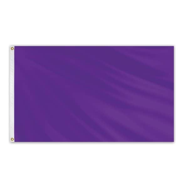 Solid Color Outdoor Nylon Flag 3' x 5' - Purple
